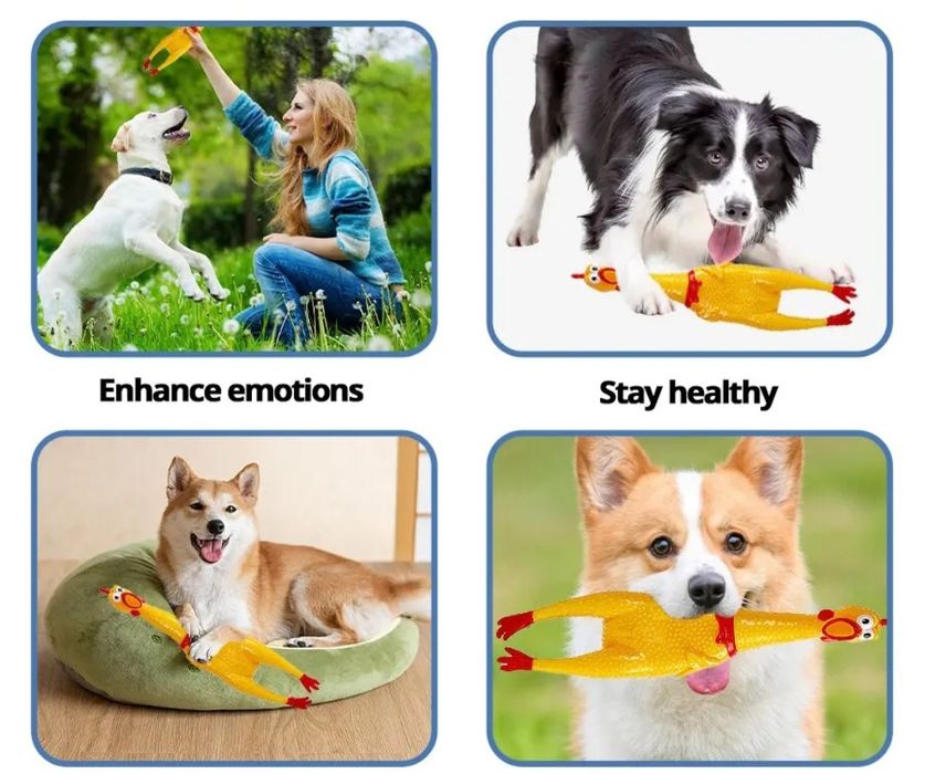 Игрушка для собак-кричащий петух 33см