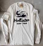 Hollister biała koszulka z długim rękawem M oryginalna męska nowa