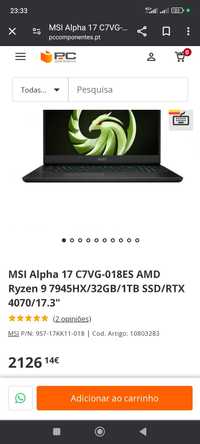 Msi alpha 17 URGENTE!!