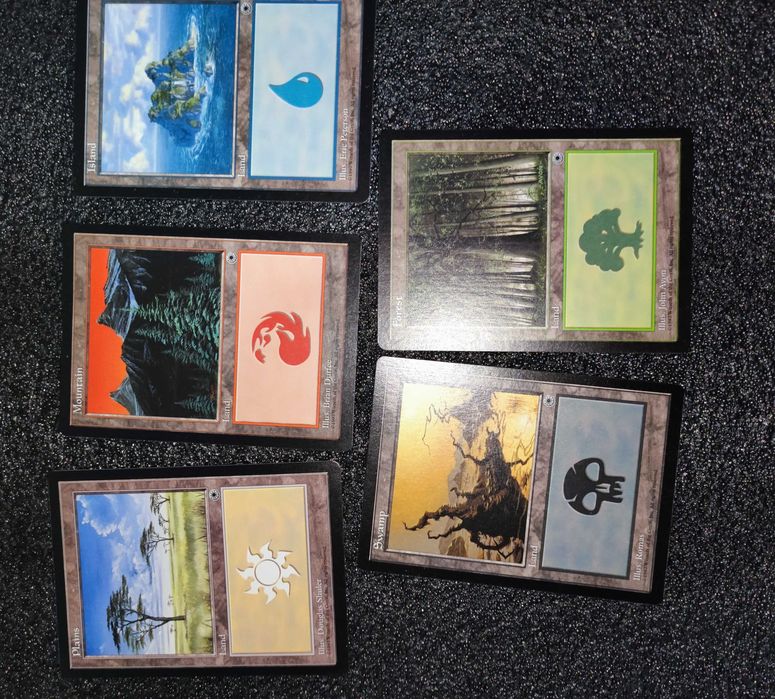 Lote 5 × Terras Básicas Portal 1997 MTG – Mint / Nunca Jogadas