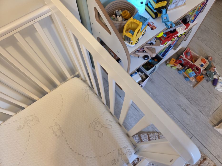 Łóżeczko dziecięce niemowlęce woodies Classic Cot 120x60 + otwarty bok