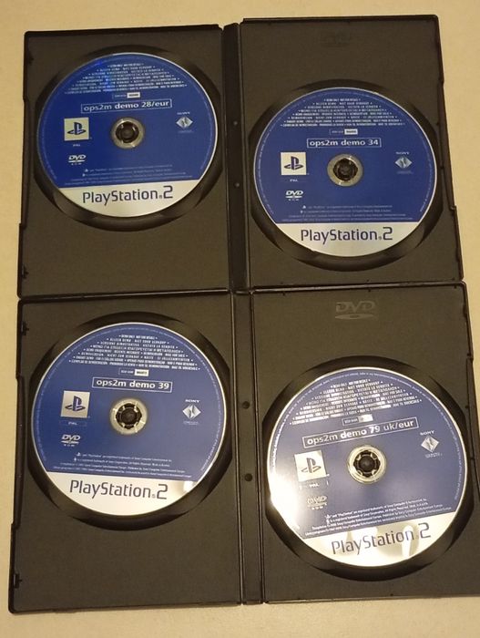 Caixas jogos ps2, demos e backups