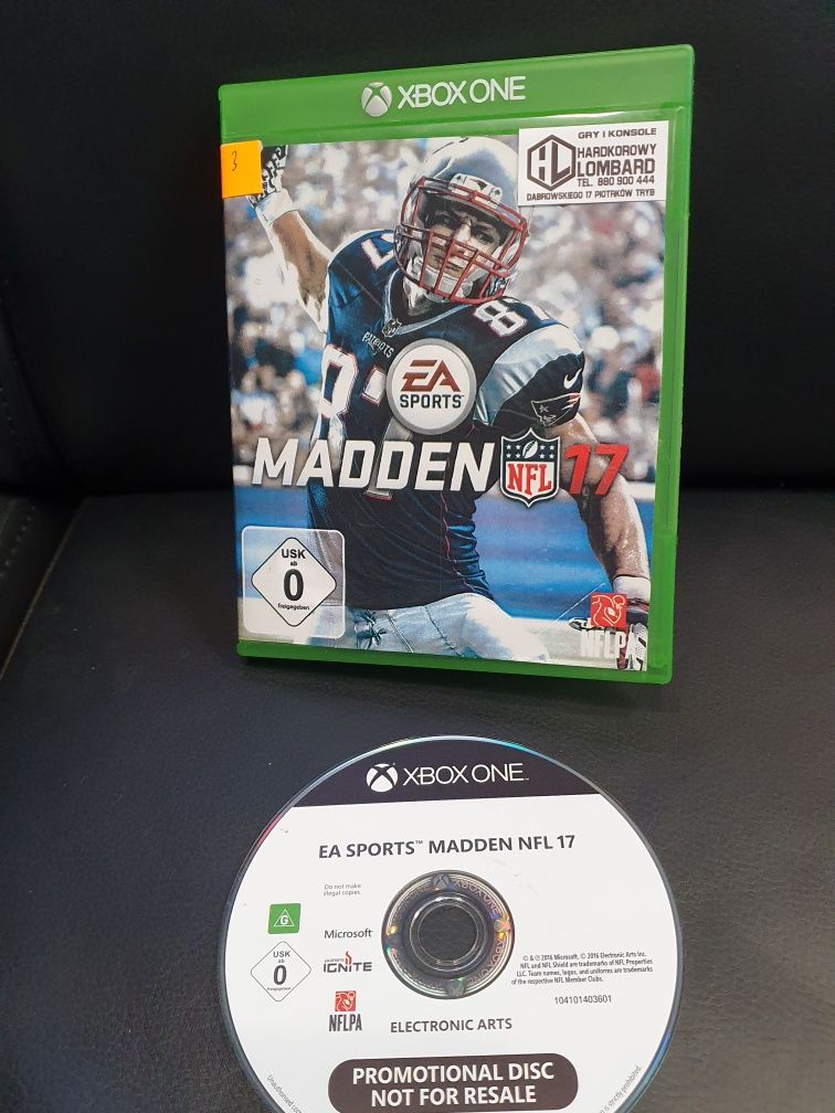 Gra gry xbox one series x Madden NFL 17 2017 promo disc