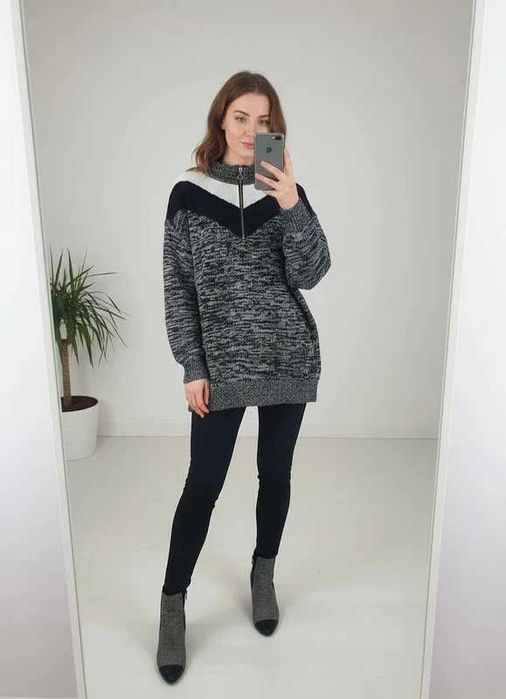 Sweter damski / Ciepły / Zamek