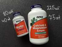 Witaminy NOW . Biotyna i Calcium & Magnesium Vitamin D3 Cynk