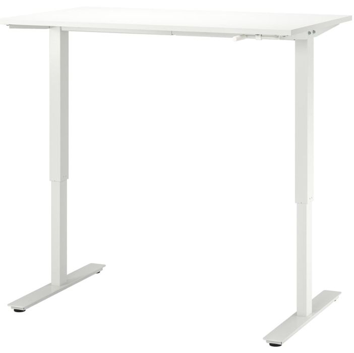 TROTTEN Secretária sentado/em pé, branco, 120x70 cm