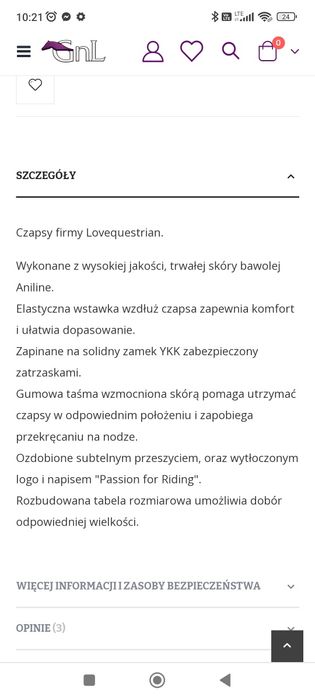 Czapsy lovequstrian SN