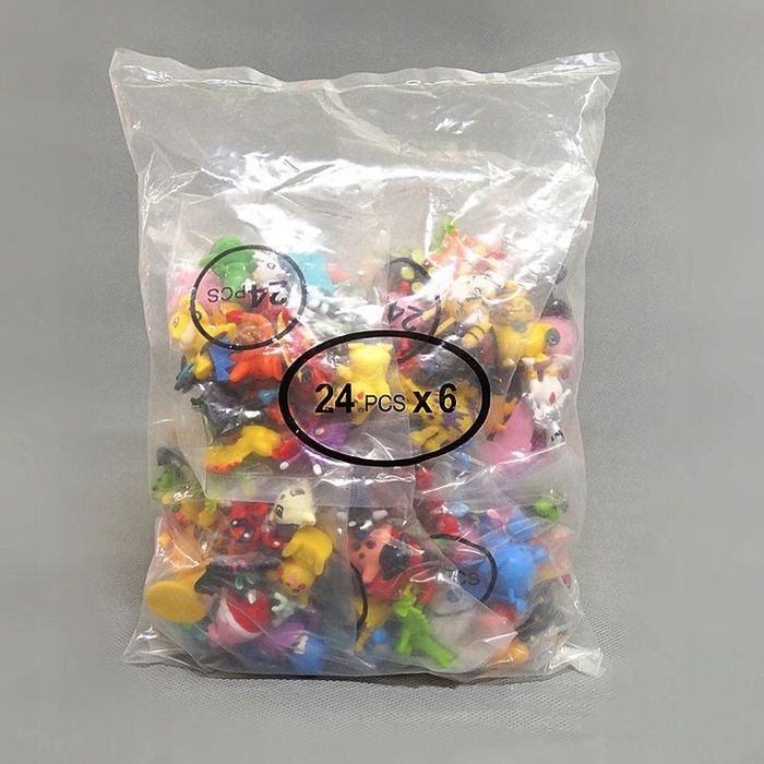 Zestaw 144 Szt Figurek Pokemon + Duża Torba Z Pikachu Prezent Dla Dzie