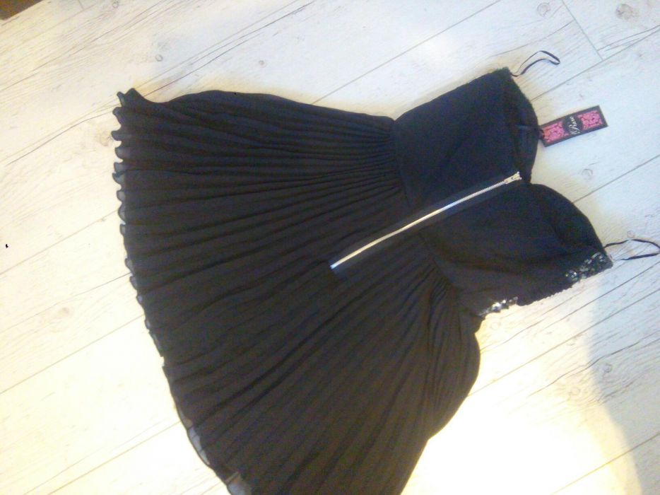 Piękna sukienka czarna cekiny Glamour