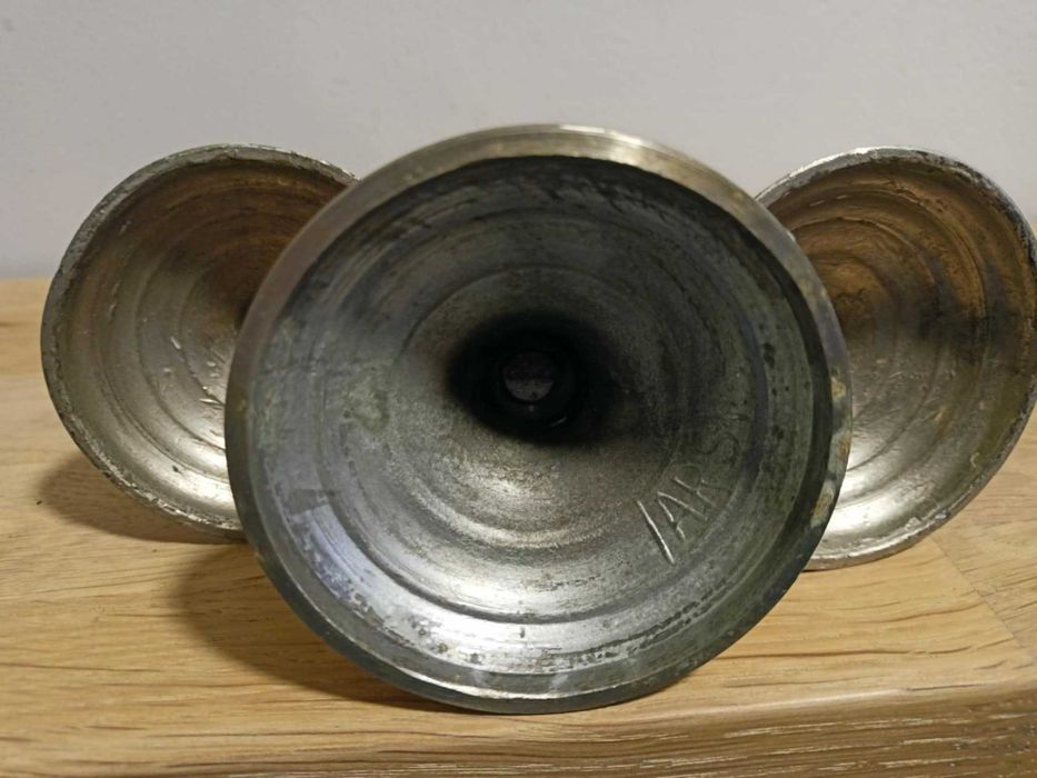 stary zestaw kolędowy pasyjka lichtarze sygnowany