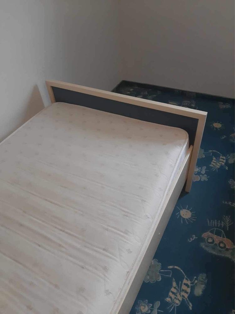 Łóżko stelaż 90 / 95 x 200 niebieskie dziecięce młodzieżowe pojedyncze