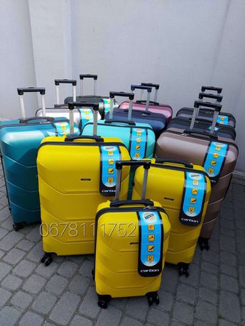Комплекти CARBON 147 Туреччина на подвійних кол. валізи чемоданы сумки