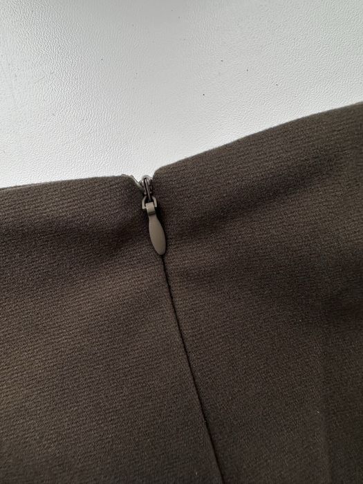 Юбка трапеция хаки под замшу dazy