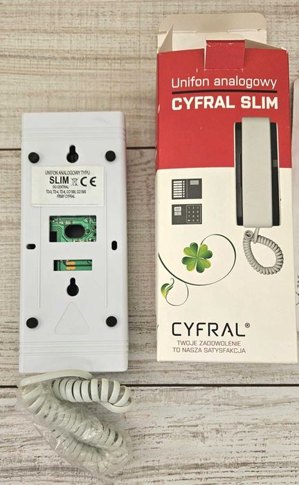Domofon Cyfral Slim Unifon Analogowy bialo-czarny