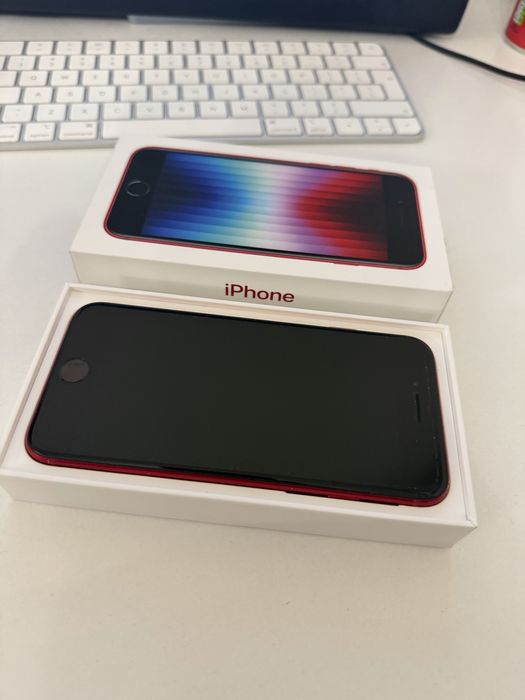iPhone SE 2022 Red 128gb Idealny Bateria 96% od nowości