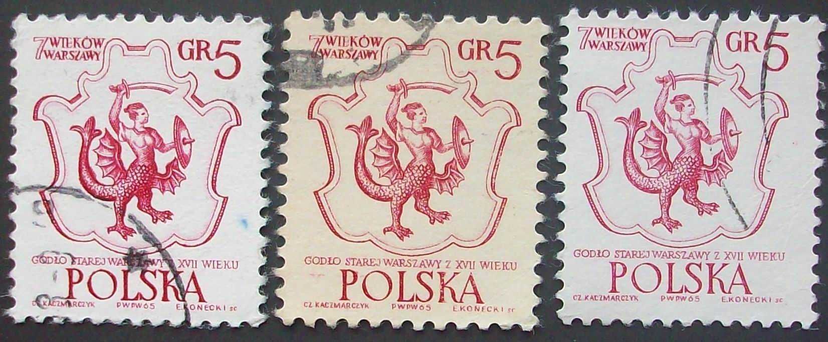 L Znaczki polskie rok 1965 III kwartał (luzaki)