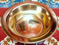 Шикарный таз из латуни 9 л, старинный таз ссср, миска, клеймо, цена