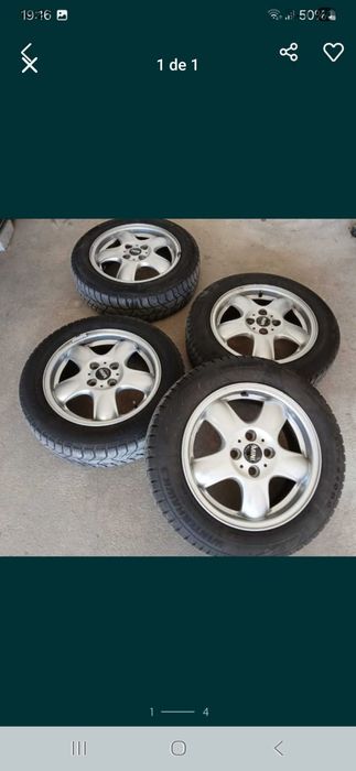 Jantes 15 mini cooper com pneus semi novos