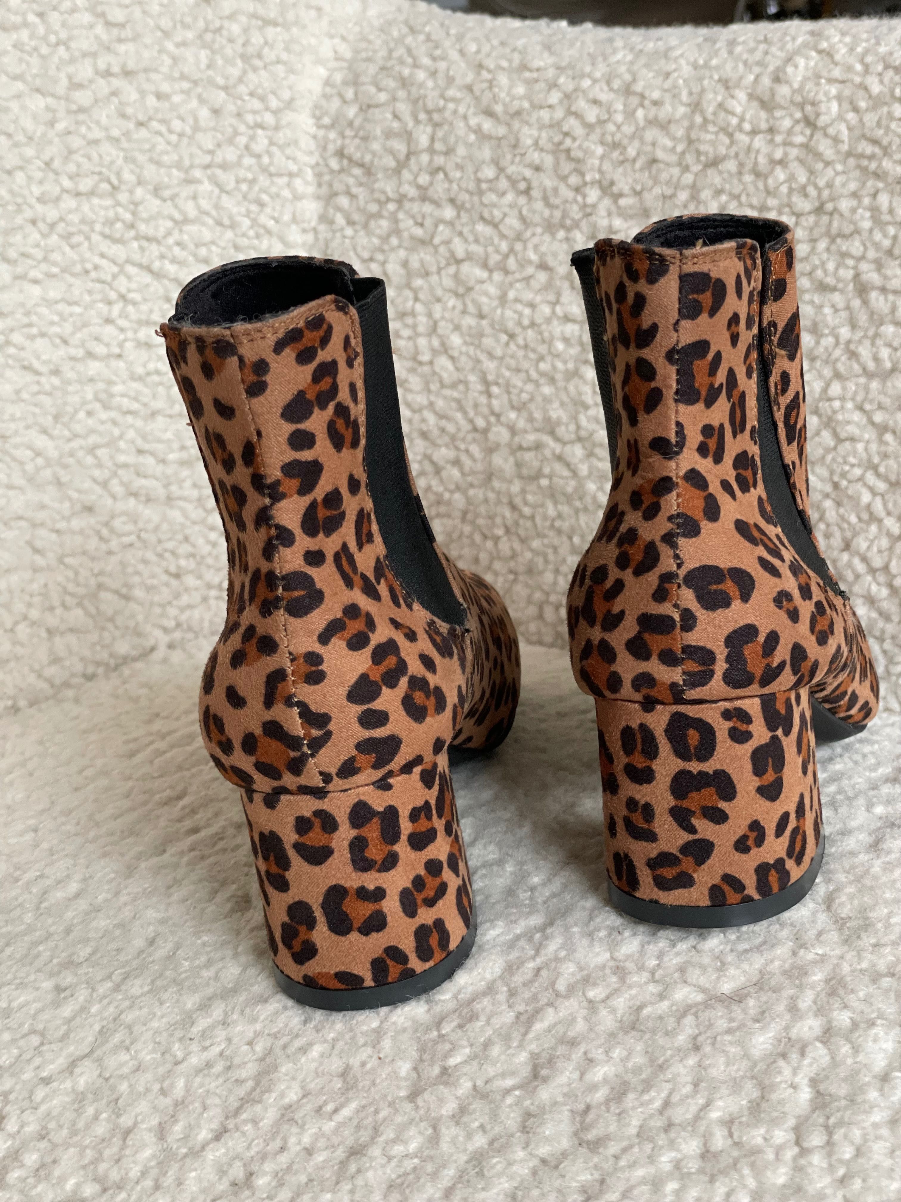 Ботильоны ботинки полуботинки леопардовые 37 размер челси