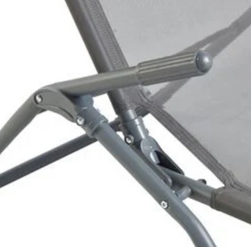 2 Espreguiçadeiras Gardenstar Metal e Textilene Cinzento