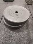 Discos musculação 15Kg com revestimento de plástico
