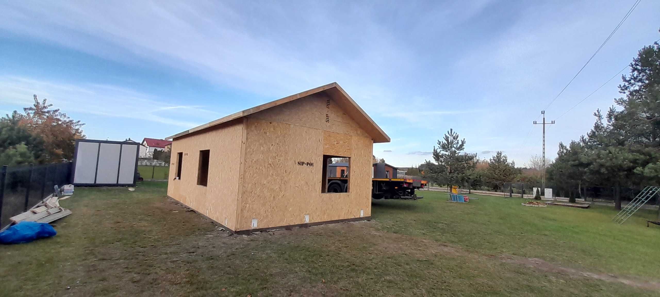 Domek parterowy 45m2 z paneli SIP do samodzielnego montażu SIP-POL