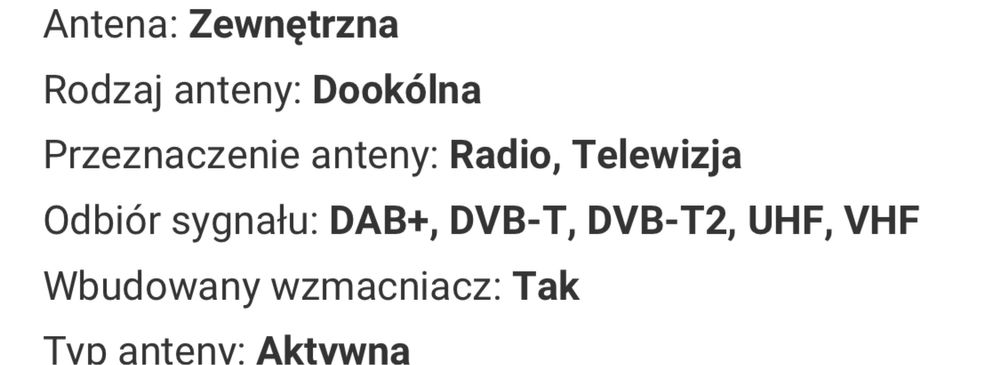 Antena dookólna DVB-T/T2 Goldenline