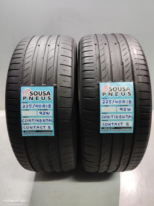 2 pneus semi novos 225-40r18 continental - oferta dos portes