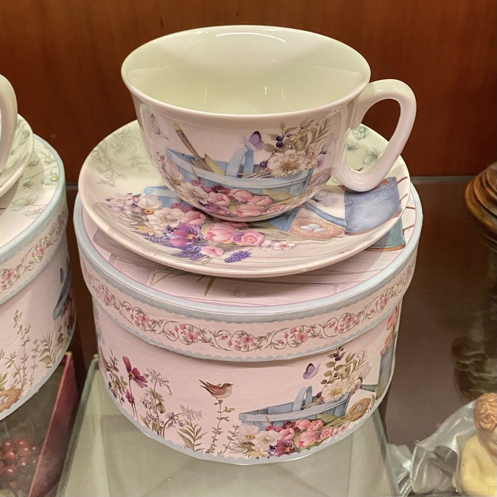 Conjunto chavena porcelana Summer River