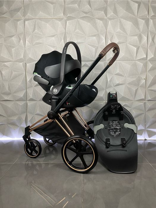 Cybex Priam 4.0 4w1 Deep Black Czarno Różowe złoto