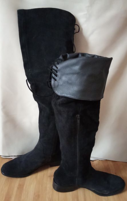 Ботфорти натуральний замш