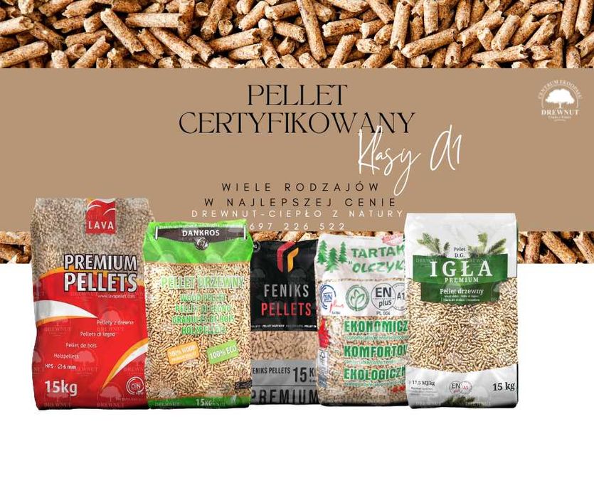 pellet EN plus A1 oraz Feniks Drewnut Olczyk Lava gratis