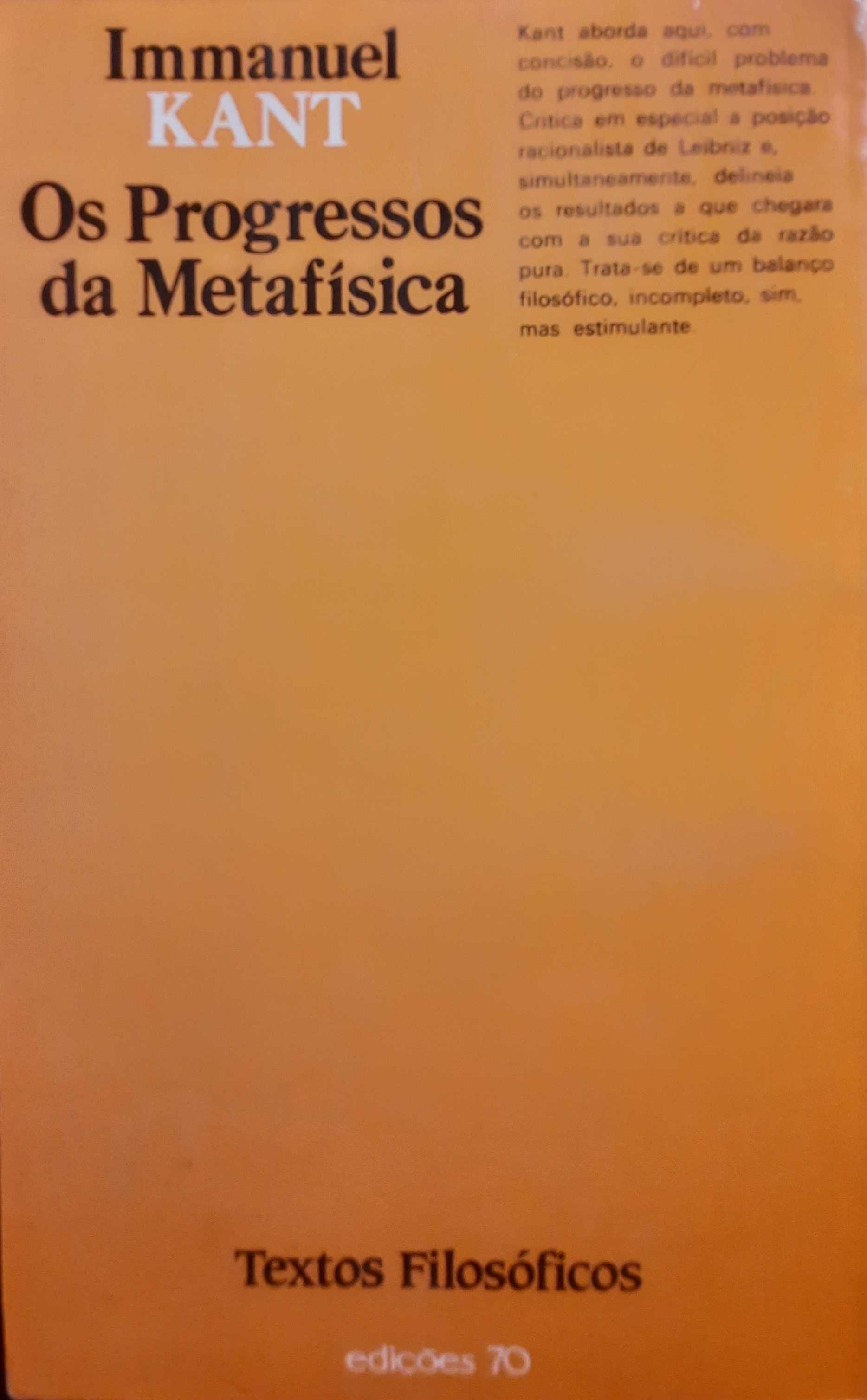 Livro - Os Progressos da Metafísica - Immanuel Kant