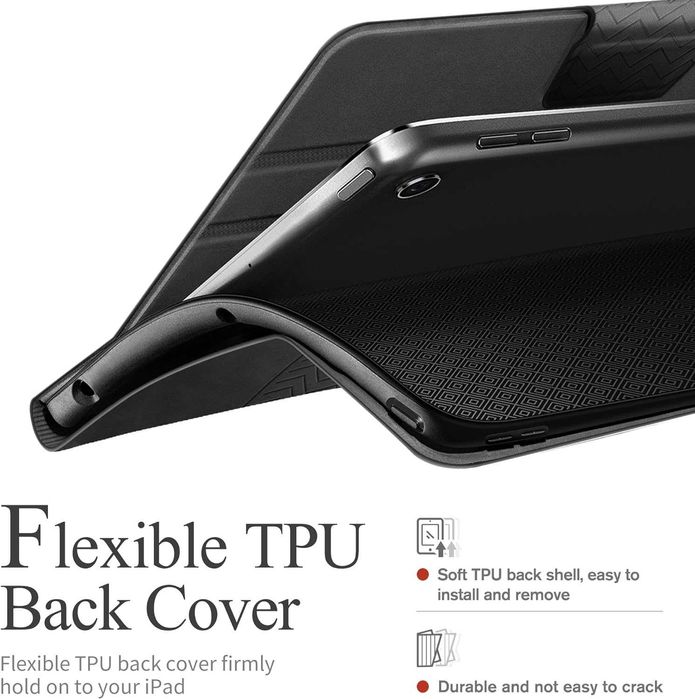 AUAUA iPad 9 8 7 10,2'' Etui 360 z uchwytem na długopis szary stojak