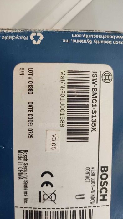 Contacto Magnético/Transmisor universal vía radio wLSN - BOSCH