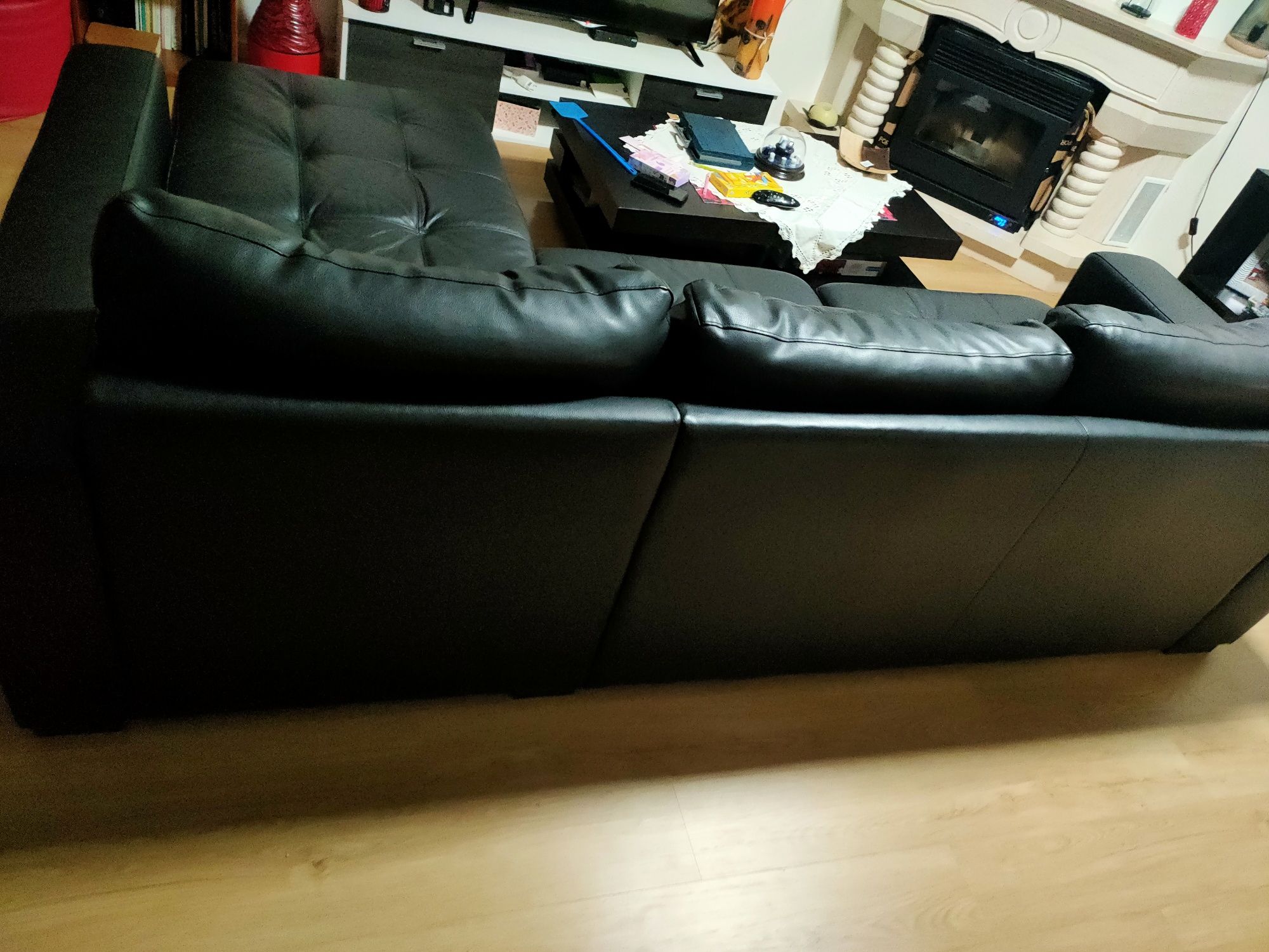 Sofá cama com chaise longue