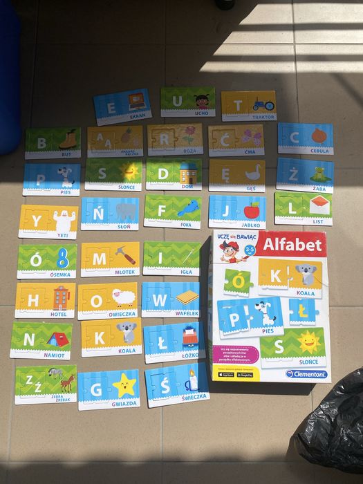 Ukladanki puzzle gry z rzepami  alfabet ciuchcia przedszkole zlobek