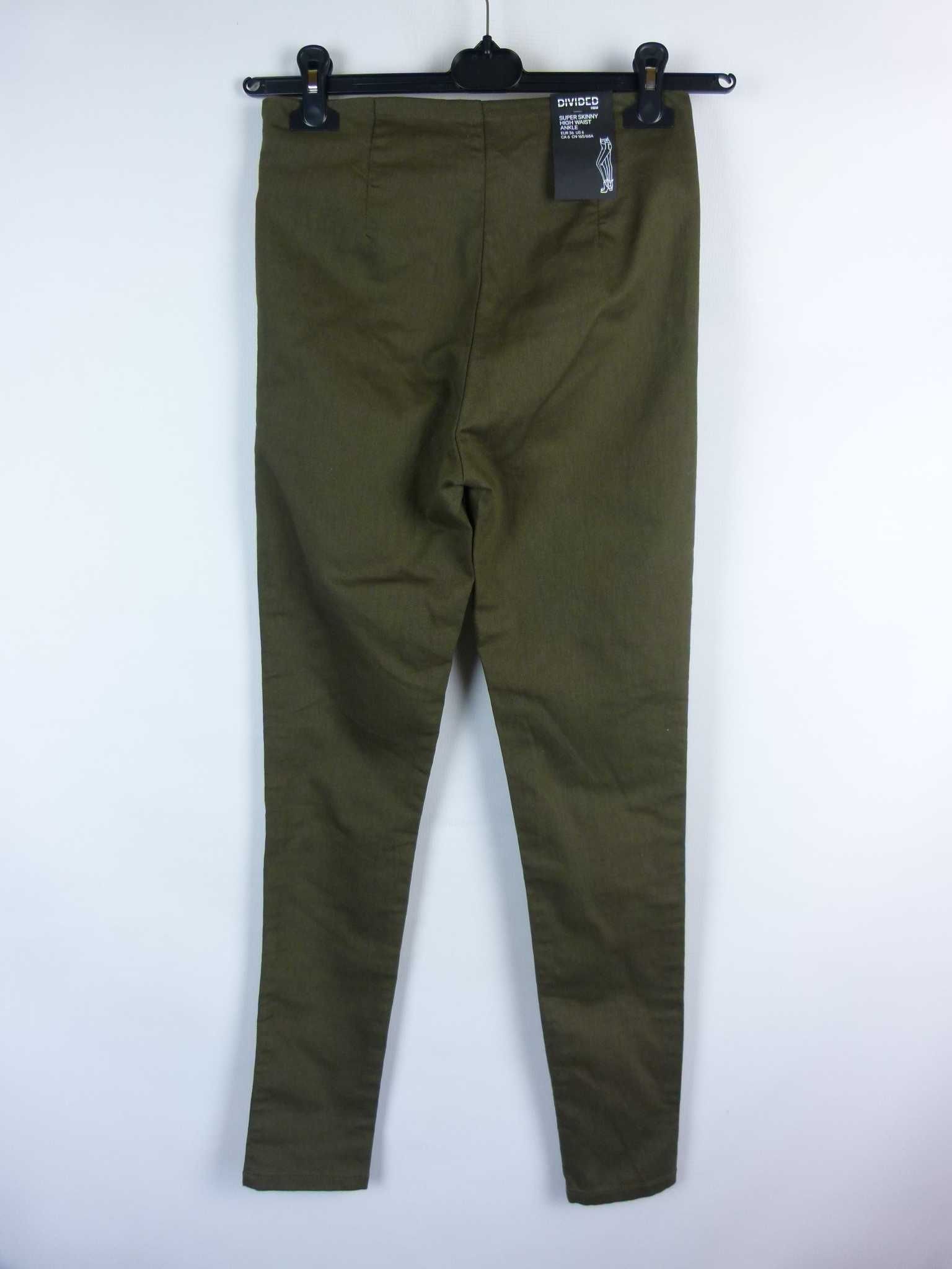 Divided by H&M spodnie super skinny wyższy stan / 36 z metką