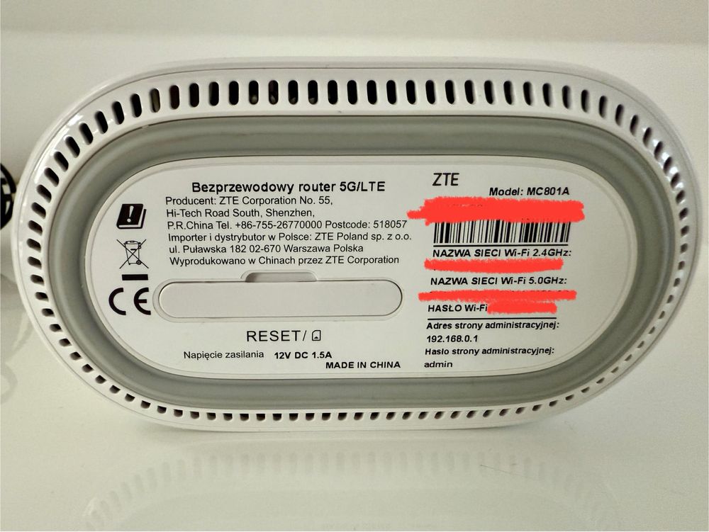 Router ZTE MC801A 5G/LTE