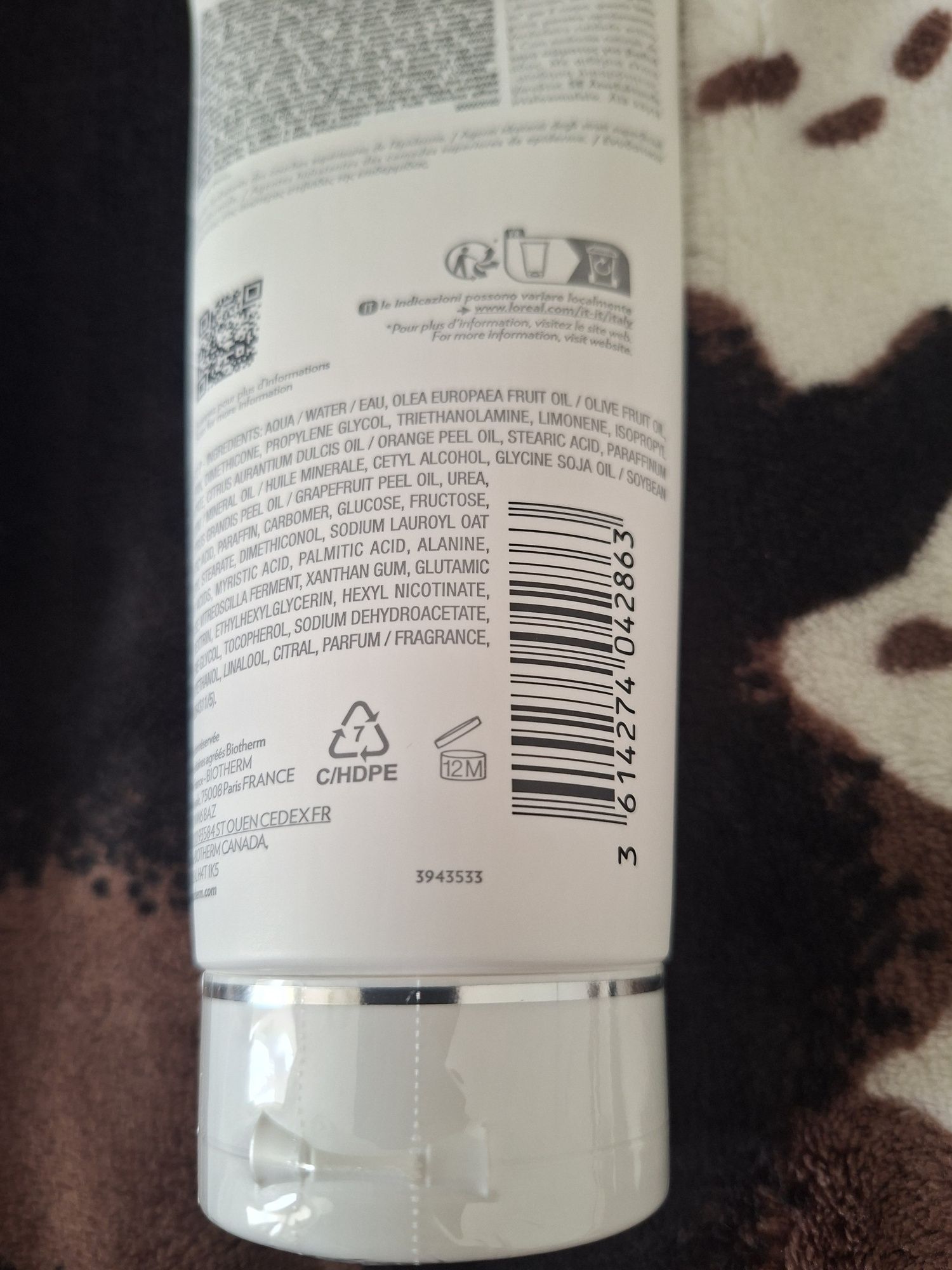 Biotherm mleczko do ciała przeciw przesuszeniu,  200 ml