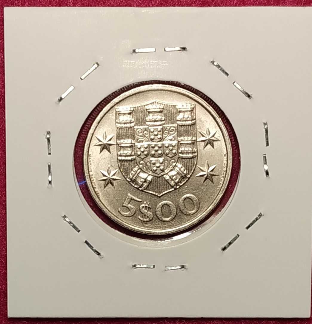 Portugal - moeda de 5 escudos de 1986 (caravela)