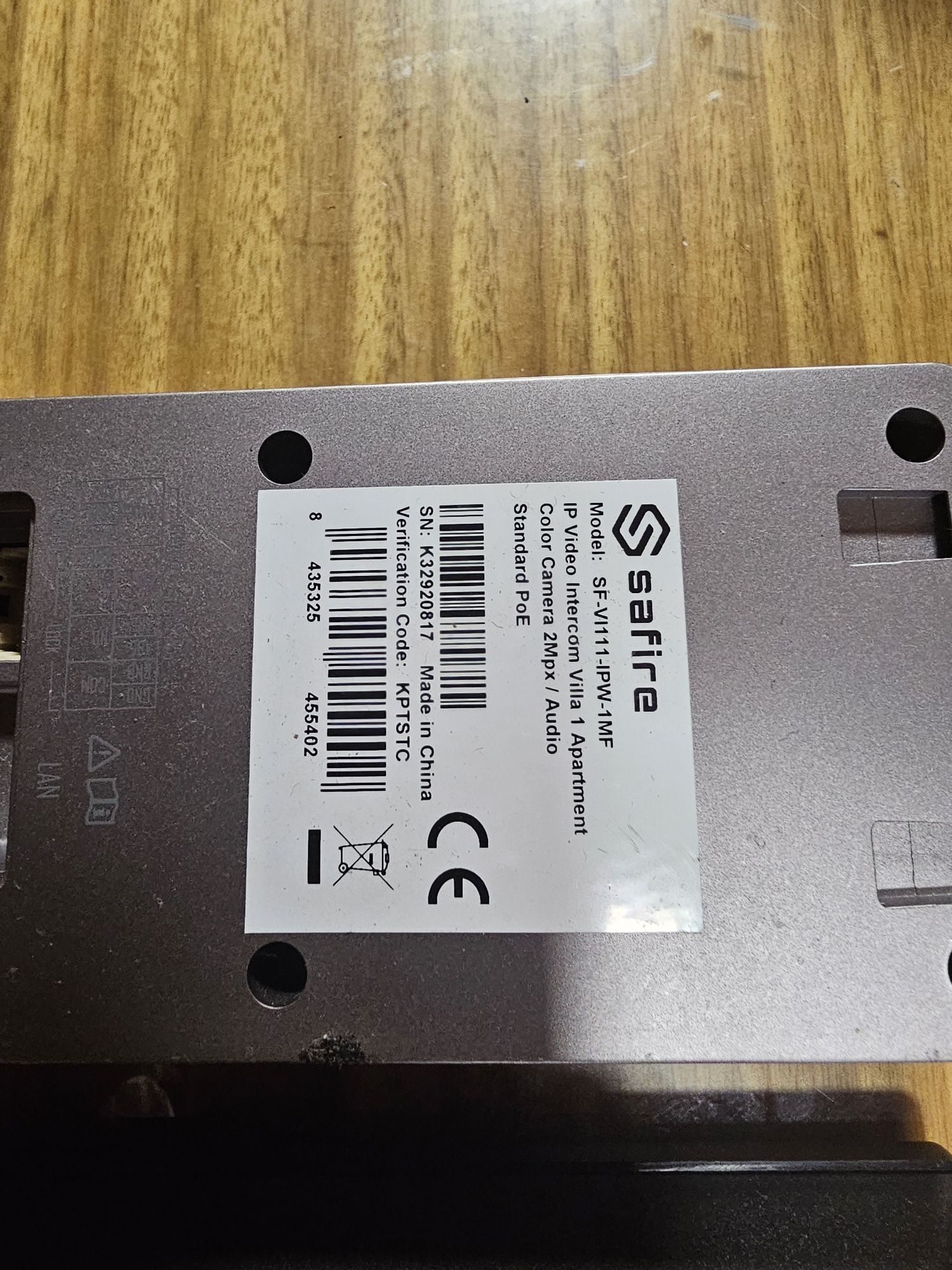 Video Porteiro SAFIRE VIDISP01-7WIP – Monitor 7 TFT