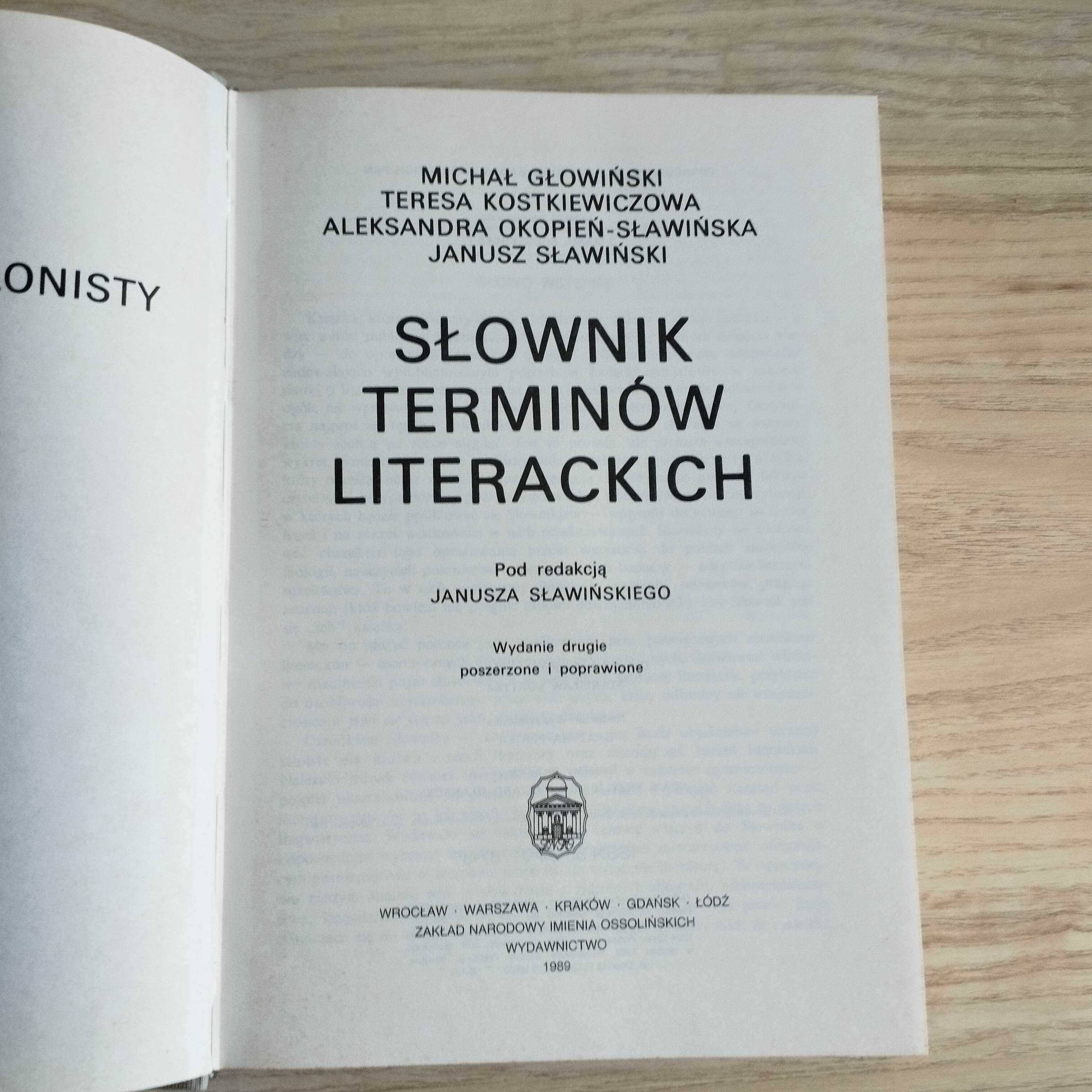 Słownik Terminów Literackich Głowiński Kostkiewiczowa Sławiński