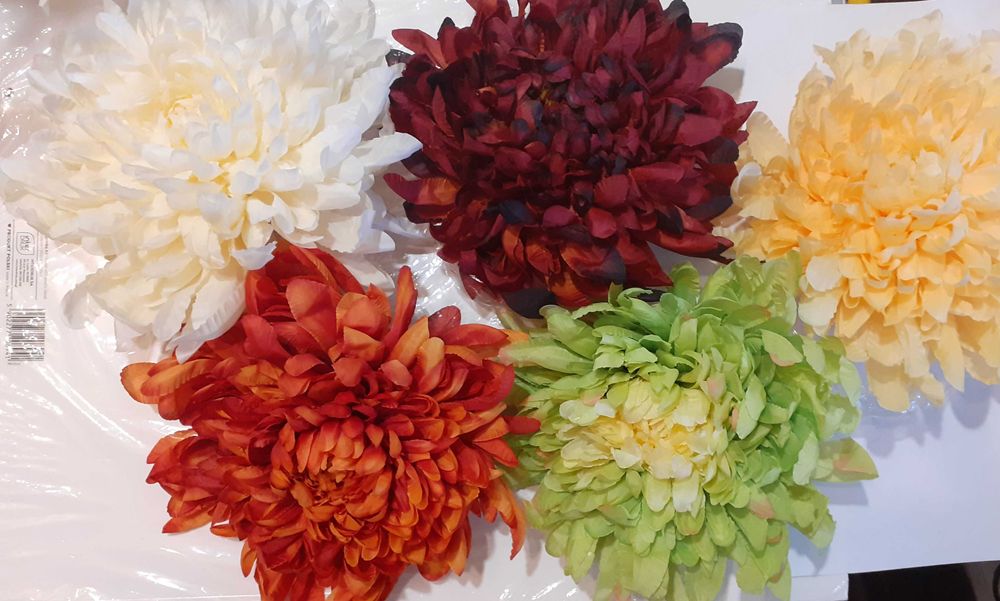 Chryzantema główka wyrobowa kwiat sztuczny