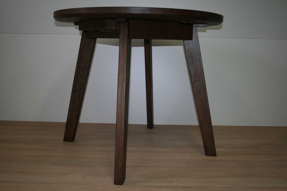 Stół okrągły dębowy rozkładany ( lity dąb) LOFT