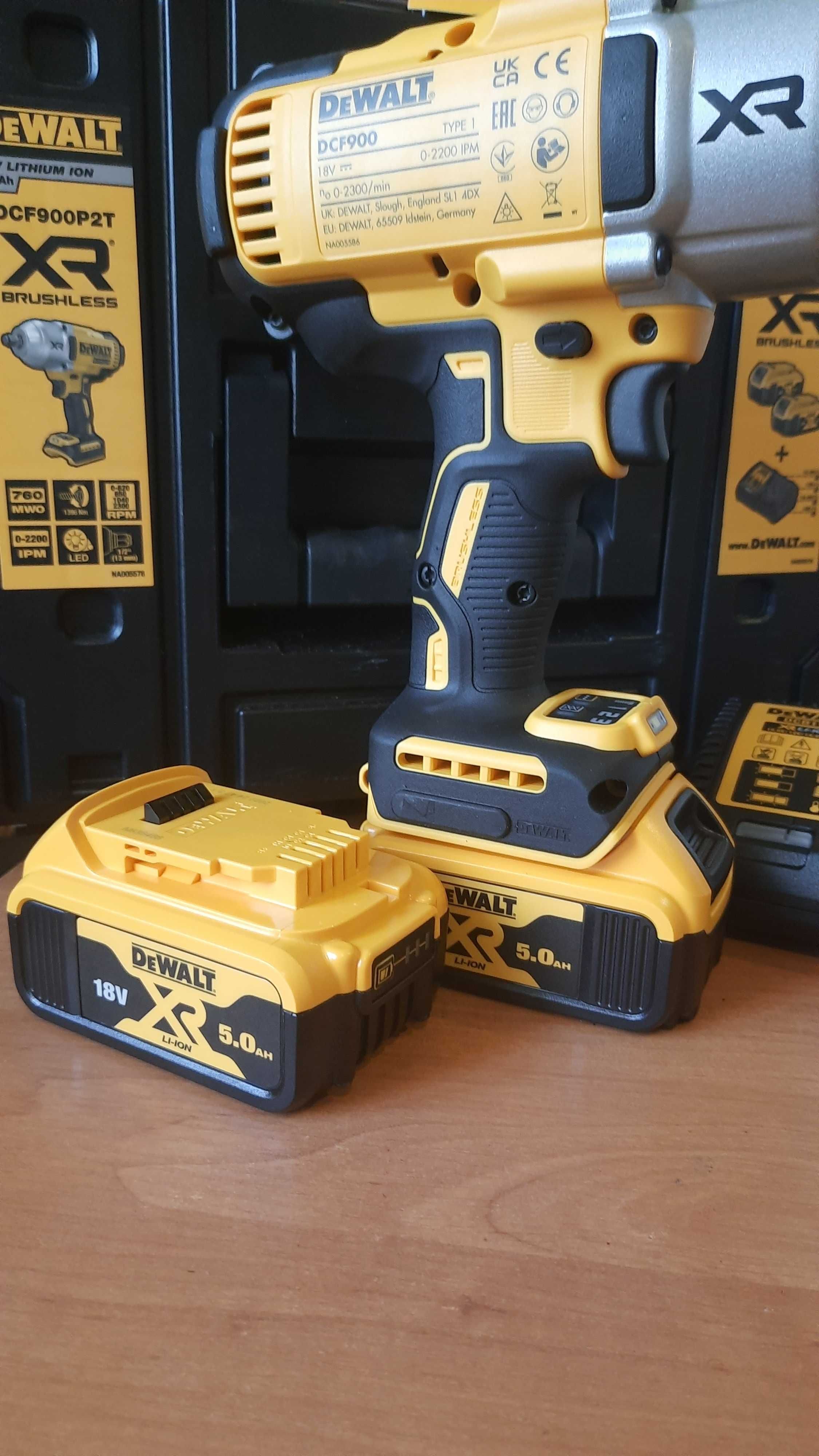 Гайковерт промышленный класс инструмент dewalt 900p2т 2400 уд/минуту