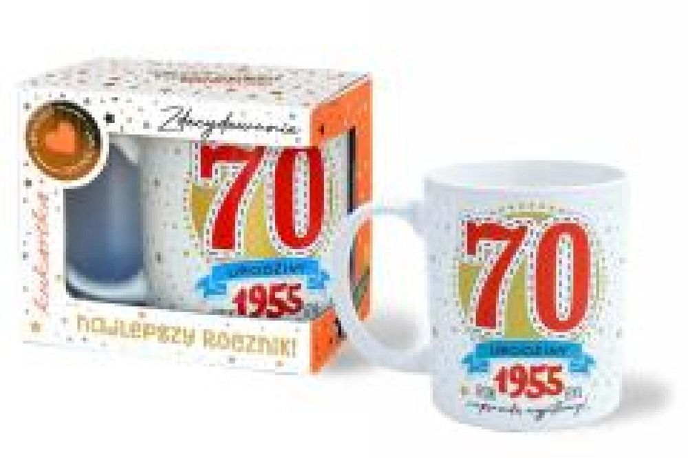 Kubek Premium Urodziny 70 oprawa: pudełko