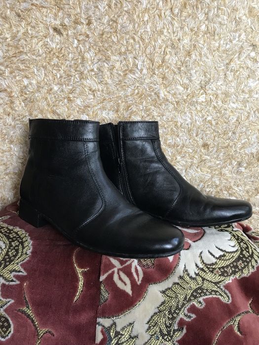 Мужские кожаные ботинки George Oliver черного цвета