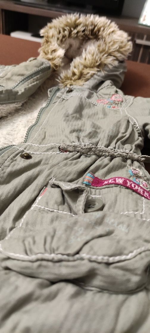 Kurtka parka koloru khaki