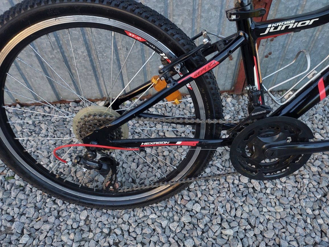 Rower dziecięcy kross hexagon replica 24" alu w bdb stanie